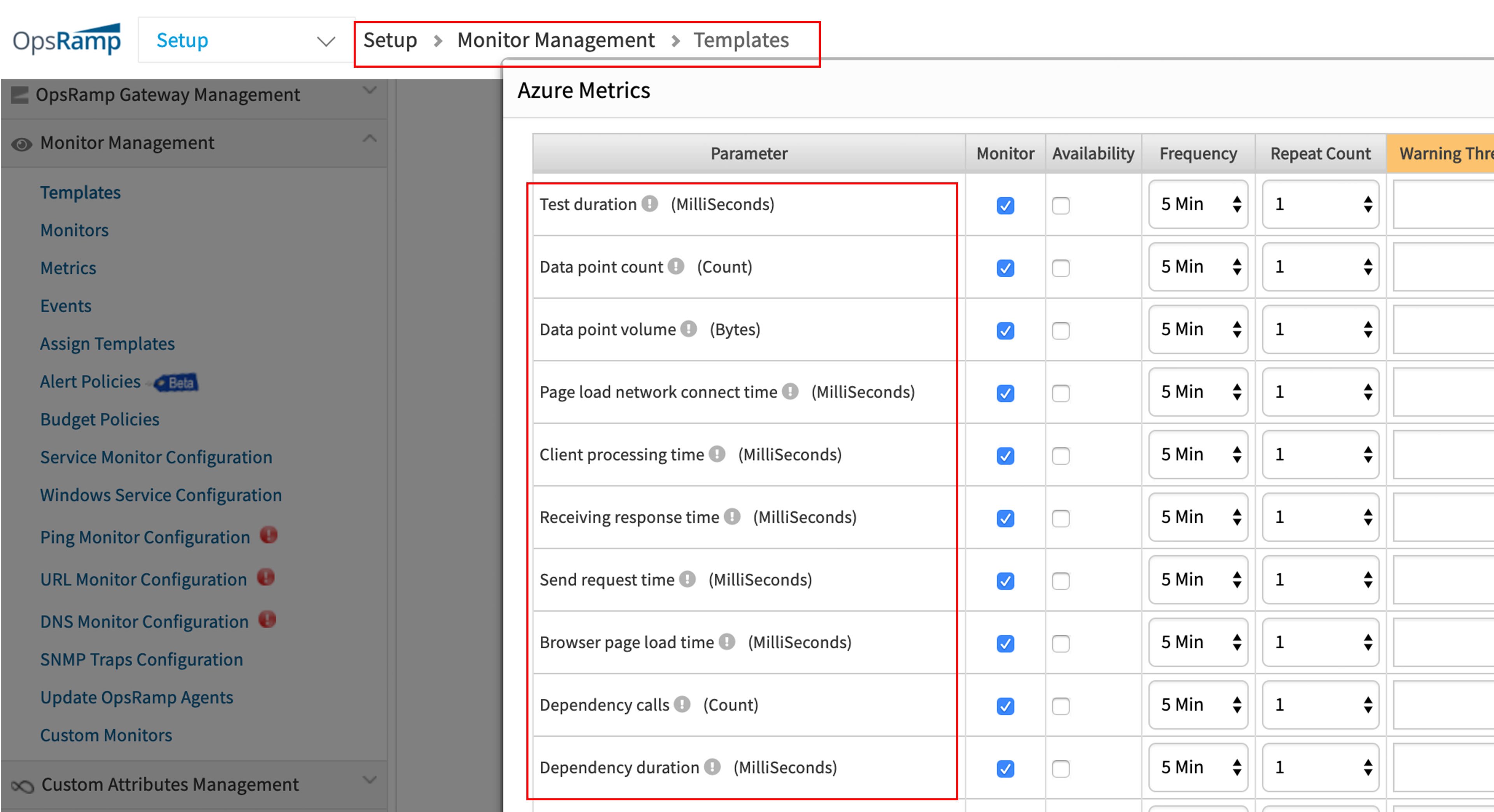 Azure Application Insights Integration